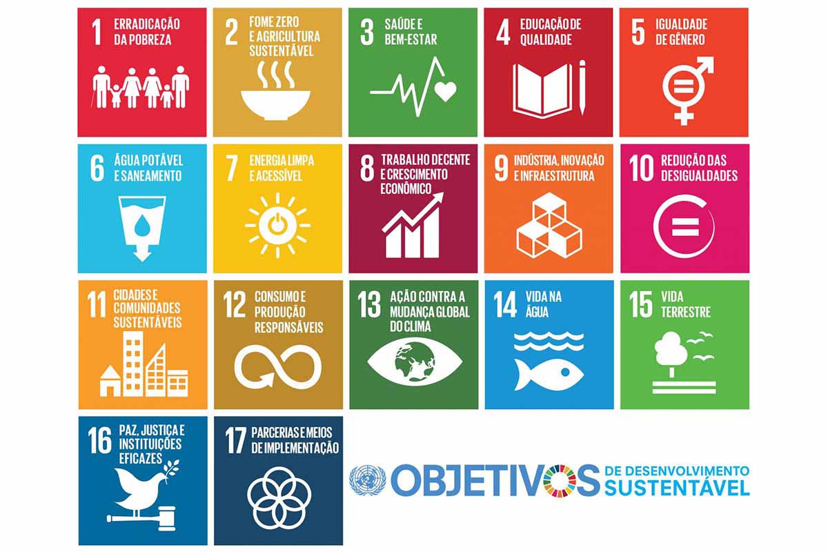 Imagem dos 17 objetivos de desenvolvimento sustentável da ONU
